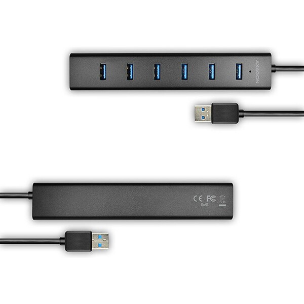 AXAGON-HUESA7BP-7x-USB3-0-ALU-CHARGING-hub-vc-AC-adapteru