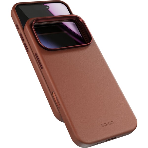 Epico-Leather-Pro-Mag-kryt-pro-iPhone-17-Pro-Qi2-Magsafe-kompatibilni-hnedy