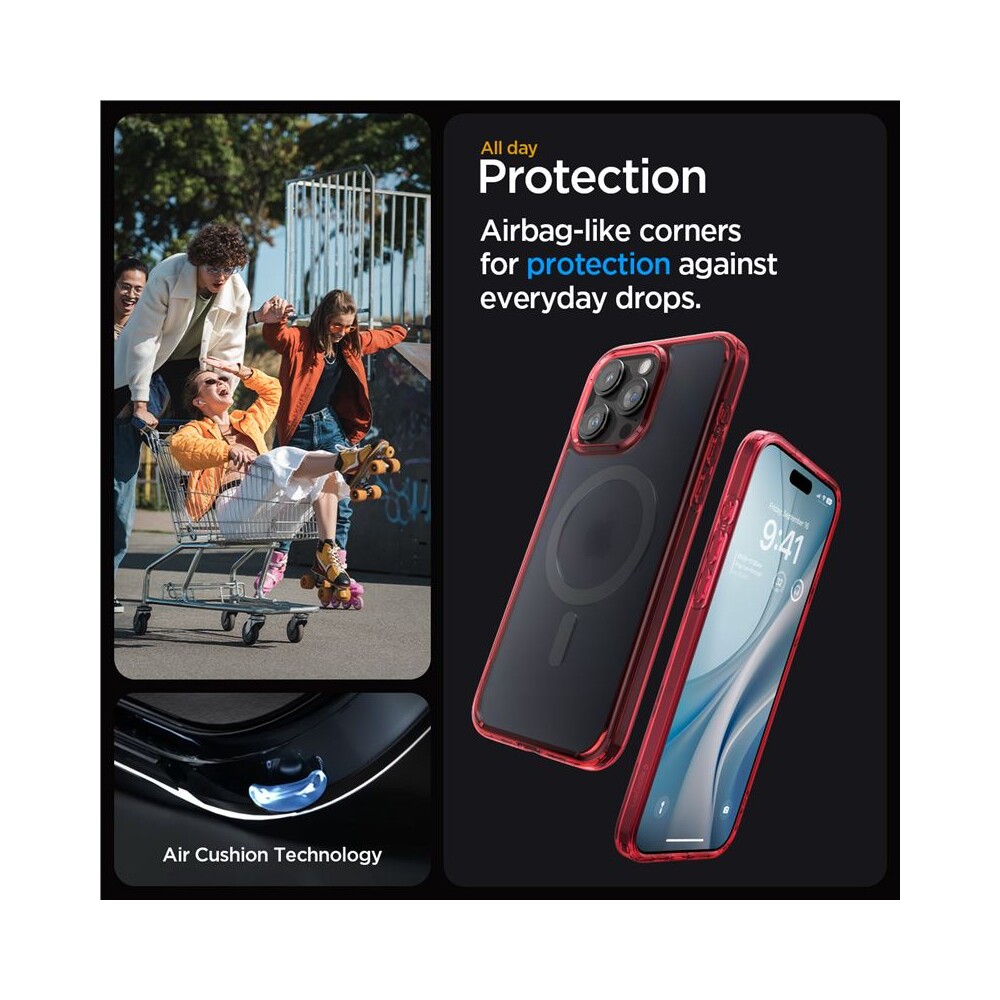 Spigen-Ultra-Hybrid-MagFit-kryt-iPhone-15-Pro-cerveny