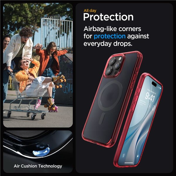 Spigen-Ultra-Hybrid-MagFit-kryt-iPhone-15-Pro-cerveny
