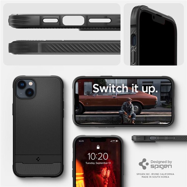 Spigen-Rugged-Armor-Mag-kryt-iPhone-14-cerny
