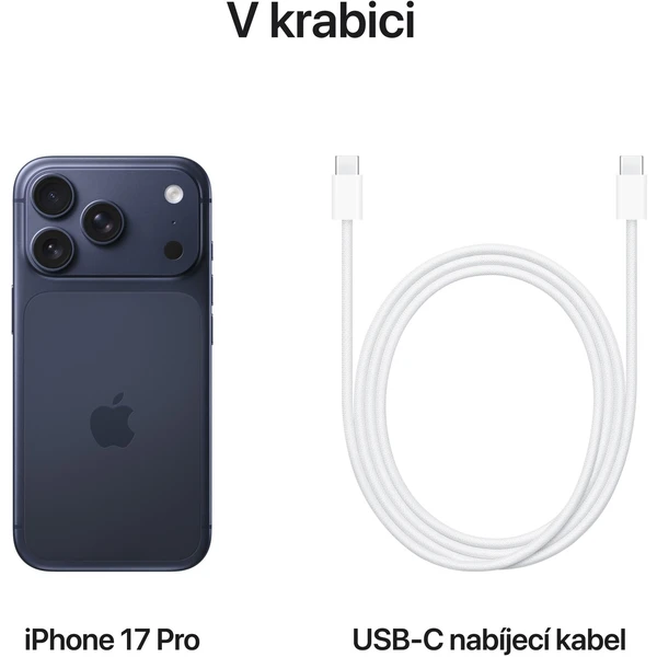 Apple iPhone 17 Pro 1TB temně modrý - Mobilní telefony - Obrázek MJNH000K01