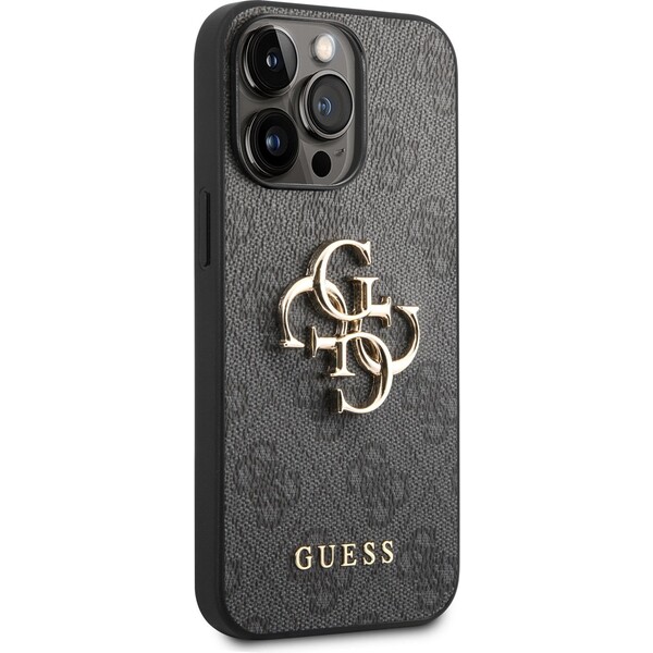 Guess-PU-4G-Metal-Logo-kryt-iPhone-14-Pro-sedy