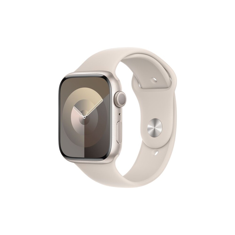 Apple-Watch-Series-9-45mm-Hvezdne-bily-hlinik-s-hvezdne-bilym-sportovnim-reminkem-M-L