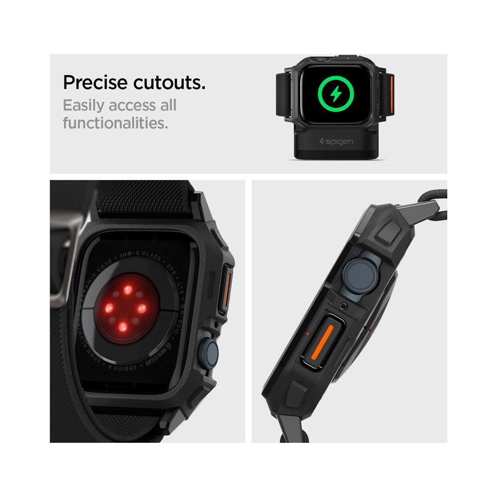 Spigen-Lite-Fit-Pro-reminek-Apple-Watch-45-44mm-matne-cerny