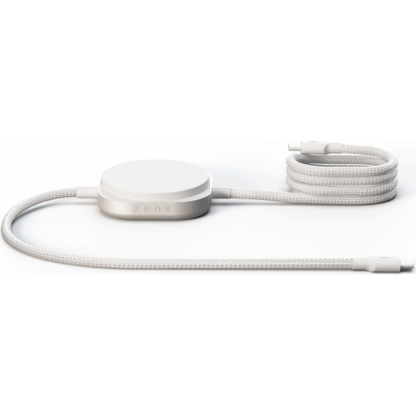 ZENS-USB-C-C-Pro-2-MagSafe-Qi2-2v1-nabijecka-s-USB-C-kabelem-140W-bila