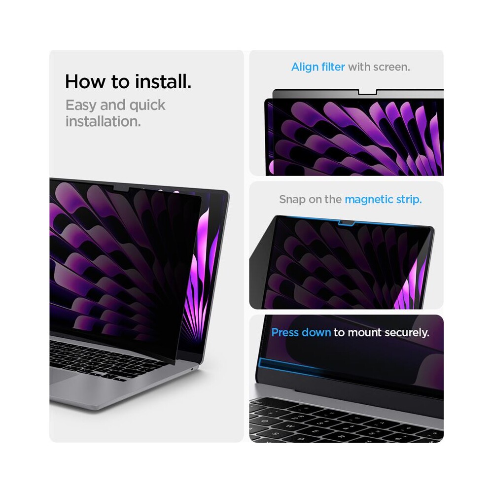 Spigen-SafeView-Privacy-Filter-ochranna-folie-MacBook-Air-15-M2-M3-M4