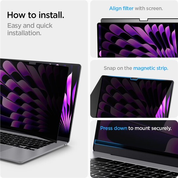 Spigen-SafeView-Privacy-Filter-ochranna-folie-MacBook-Air-15-M2-M3-M4