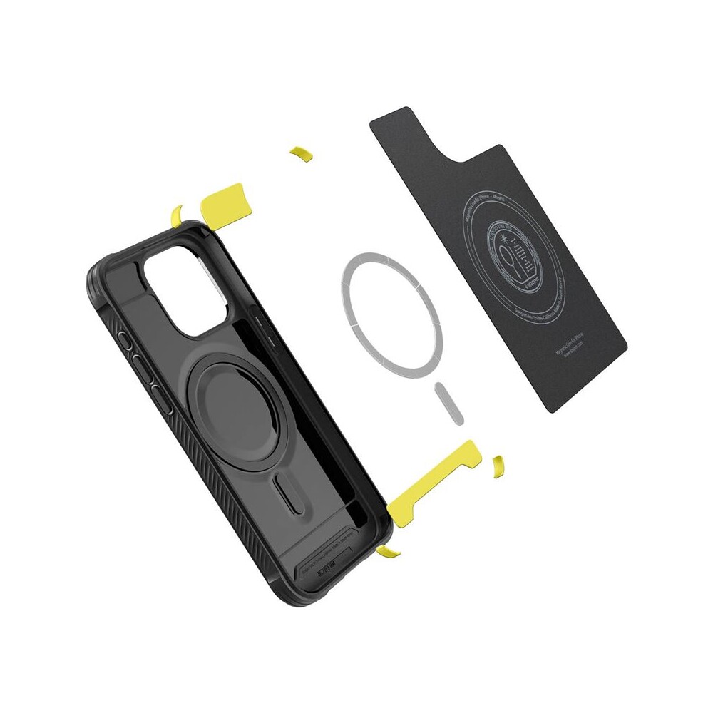 Spigen-Rugged-Armor-MagFit-iPhone-15-Pro-Max-matne-cerny