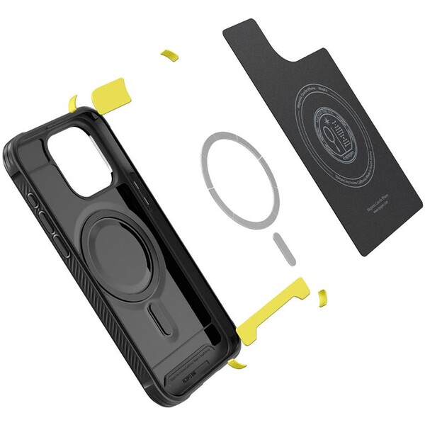 Spigen-Rugged-Armor-MagFit-iPhone-15-Pro-Max-matne-cerny