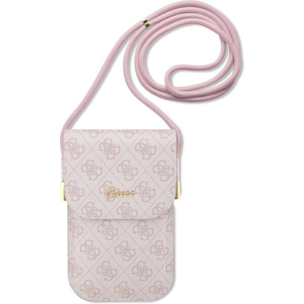 Guess-PU-4G-Metal-Logo-Script-Phone-Bag-ruzovy