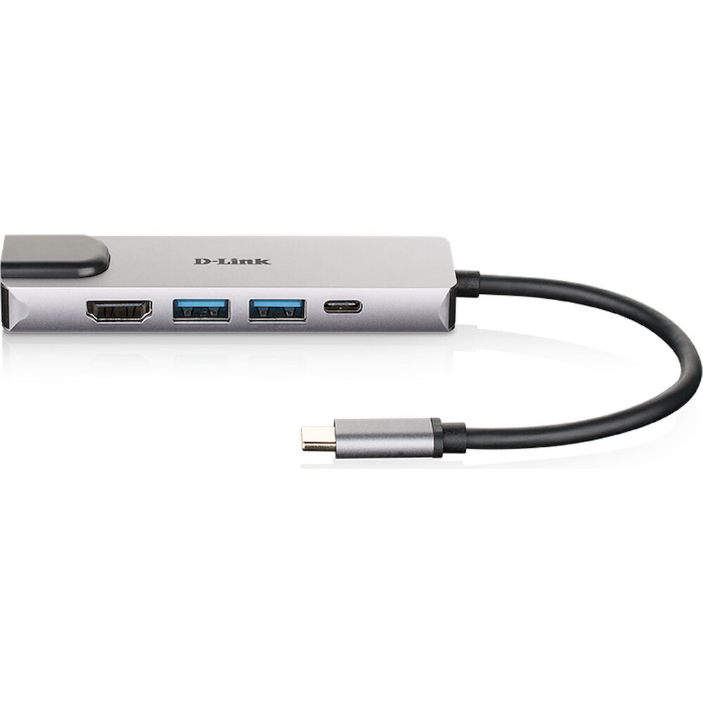 D-Link-5v1-USB-C-Hub-PD-60W-stribrny