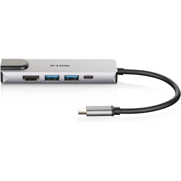 D-Link-5v1-USB-C-Hub-PD-60W-stribrny