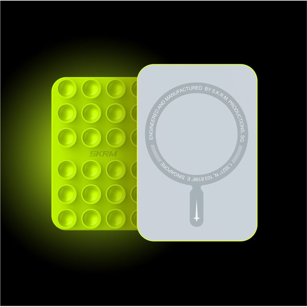 SKINARMA-STAX-MagSafe-magneticky-drzak-s-prisavkami-bily-neonovy