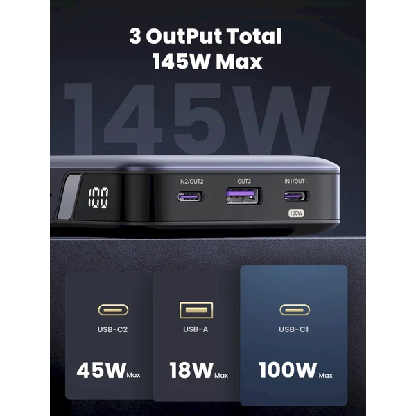 UGREEN Nexode Powerbanka 25000mAh (PD) 145W šedá - Powerbanky - Obrázek N2O7000O01