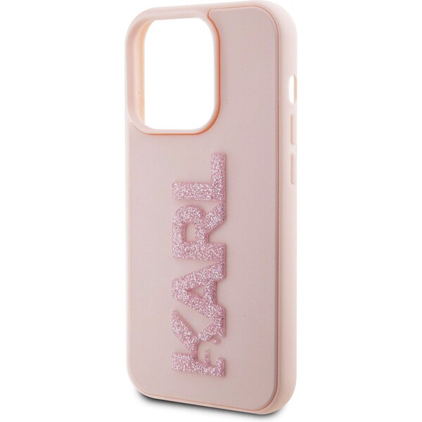 Karl-Lagerfeld-3D-Rubber-Glitter-Logo-Karl-Kryt-iPhone-15-Pro-Max-ruzovy