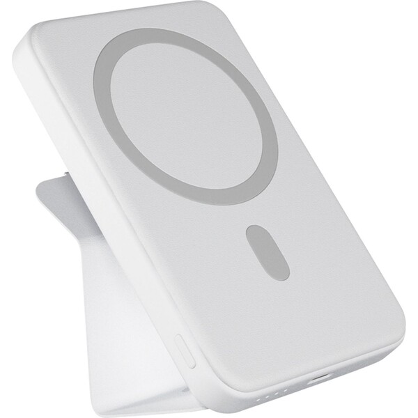 iWant-Mag-MagSafe-powerbanka-se-stojankem-7000mAh-bila