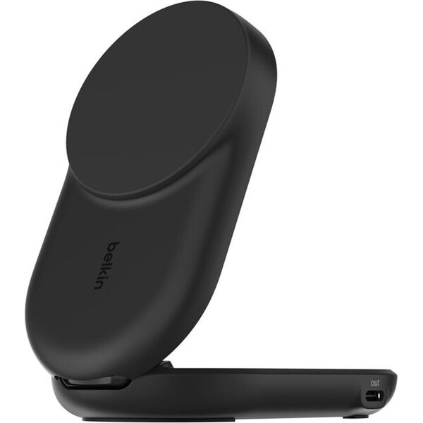 Belkin-UltraCharge-Qi2-25W-2v1-MagSafe-nabijecka-pro-iPhone-AirPods-s-USB-C-cerna