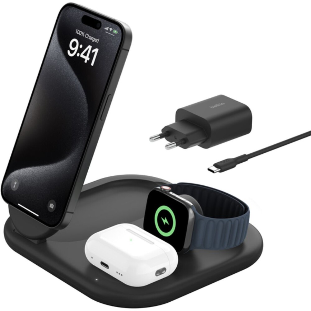 Belkin-BOOST-CHARGE-Qi2-MagSafe-15W-3v1-nabijeci-stanice-cerna