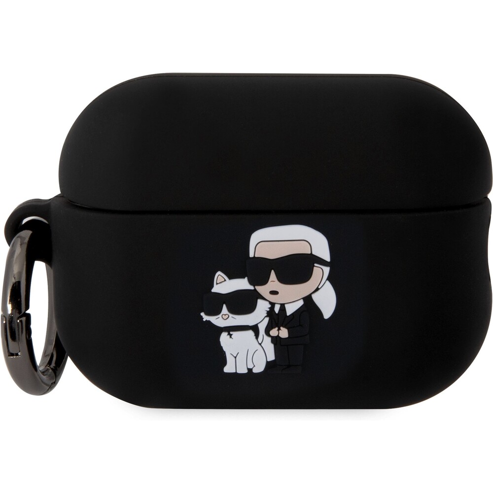 Karl-Lagerfeld-3D-Logo-NFT-Karl-and-Choupette-pouzdro-AirPods-Pro-2-cerne
