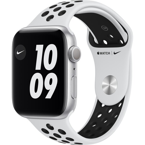 Apple Watch Nike Series 6 44mm stříbrný hliník s platinovým/černým