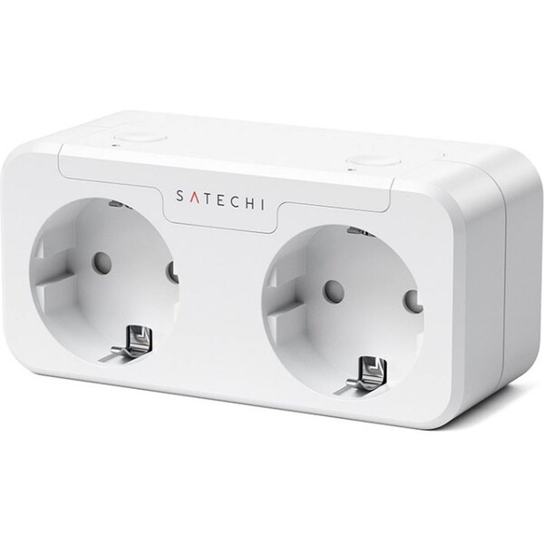 Satechi-Apple-Homekit-chytra-zasuvka-se-dvema-vstupy-bila
