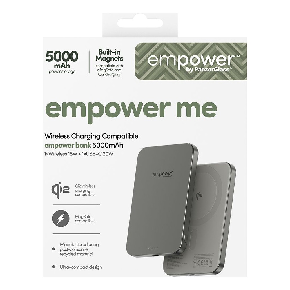 PanzerGlass-empower-bezdratova-Qi2-powerbanka-5000-mAh-MagSafe-seda