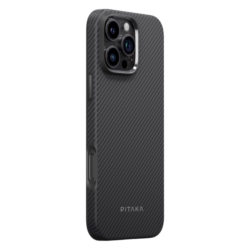 Pitaka-Military-Grade-Protective-MagSafe-kryt-iPhone-16-Pro-Black-Grey-Twill