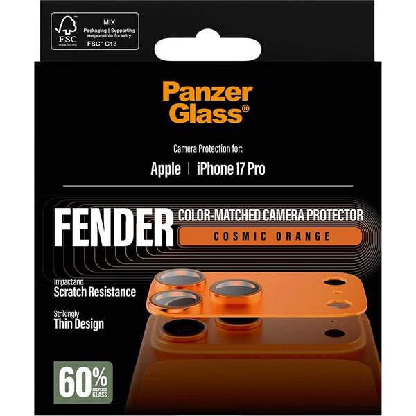 PanzerGlass-FENDER-hlinikova-ochrana-fotoaparatu-Apple-iPhone-17-Pro-oranzova
