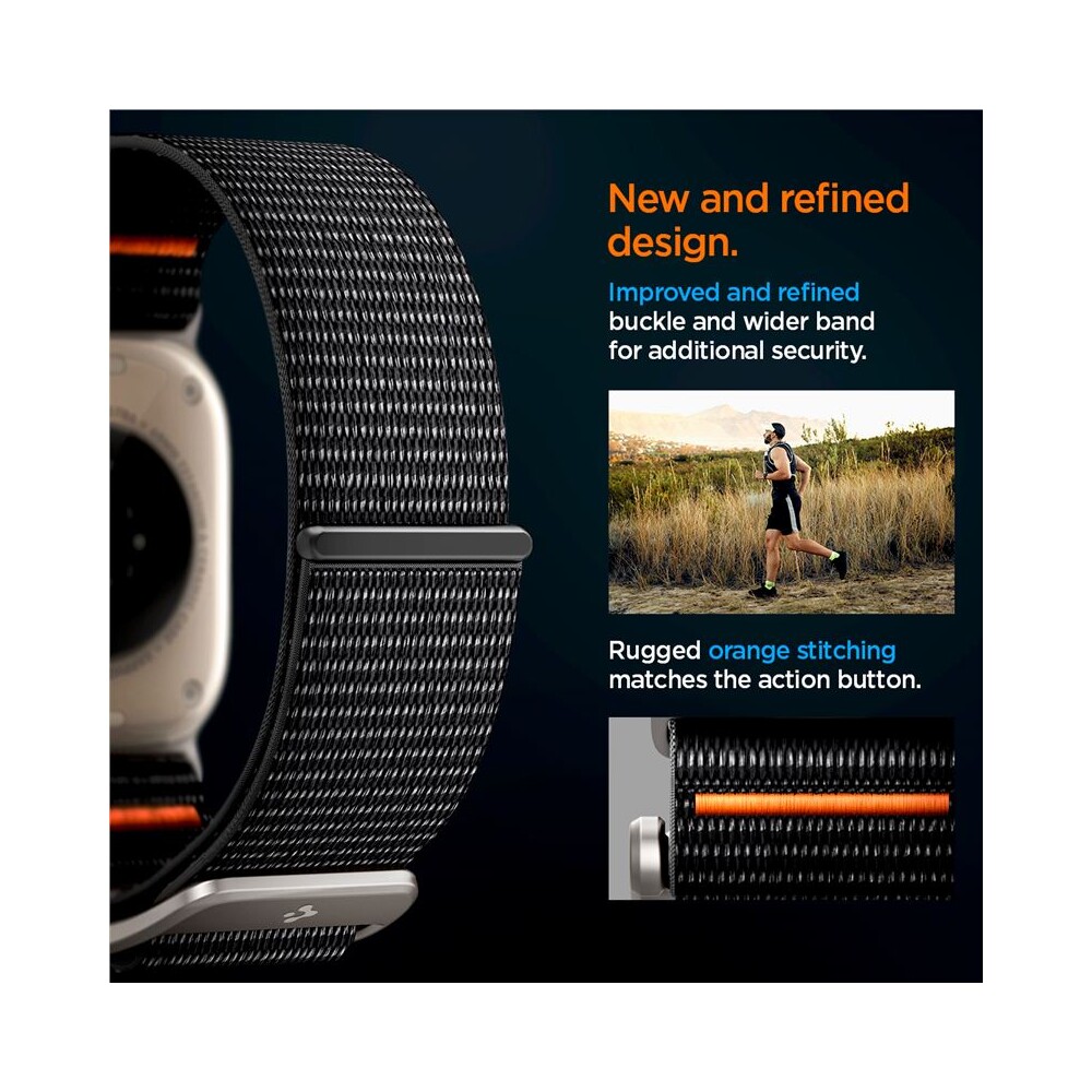 Spigen-DuraPro-Flex-Ultra-reminek-Apple-Watch-49-46-45-44-42mm-cerny