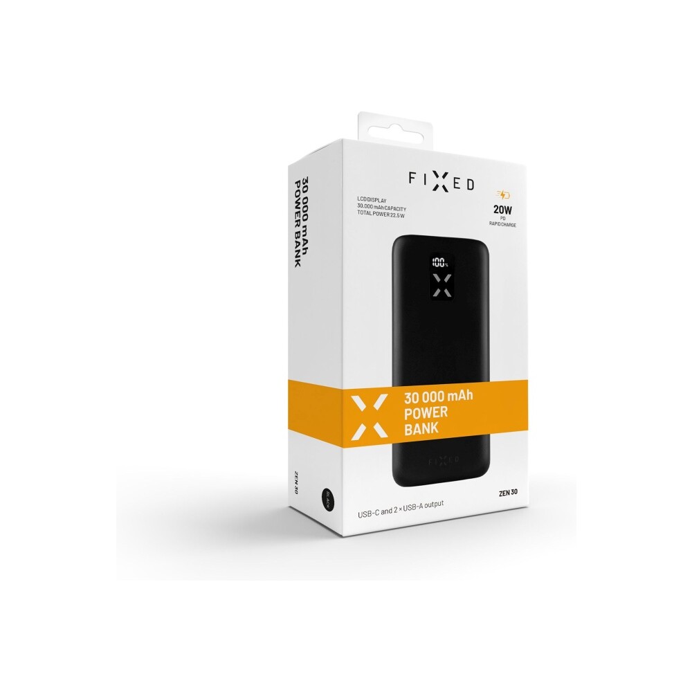 FIXED-Zen-30-powerbanka-s-LCD-a-PD-Power-Delivery-20W-30-000-mAh-cerna