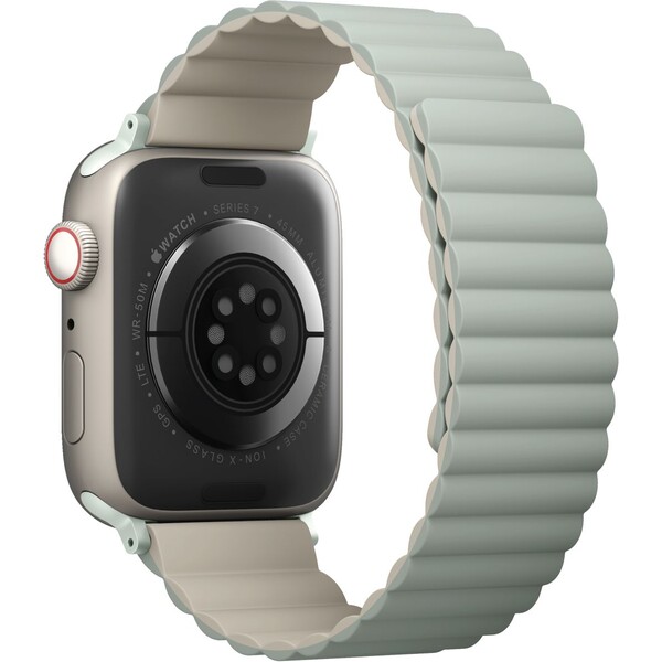 UNIQ-Revix-oboustranny-reminek-pro-Apple-Watch-42-41-40-38mm-Sage-sedolozeny-bezovy-