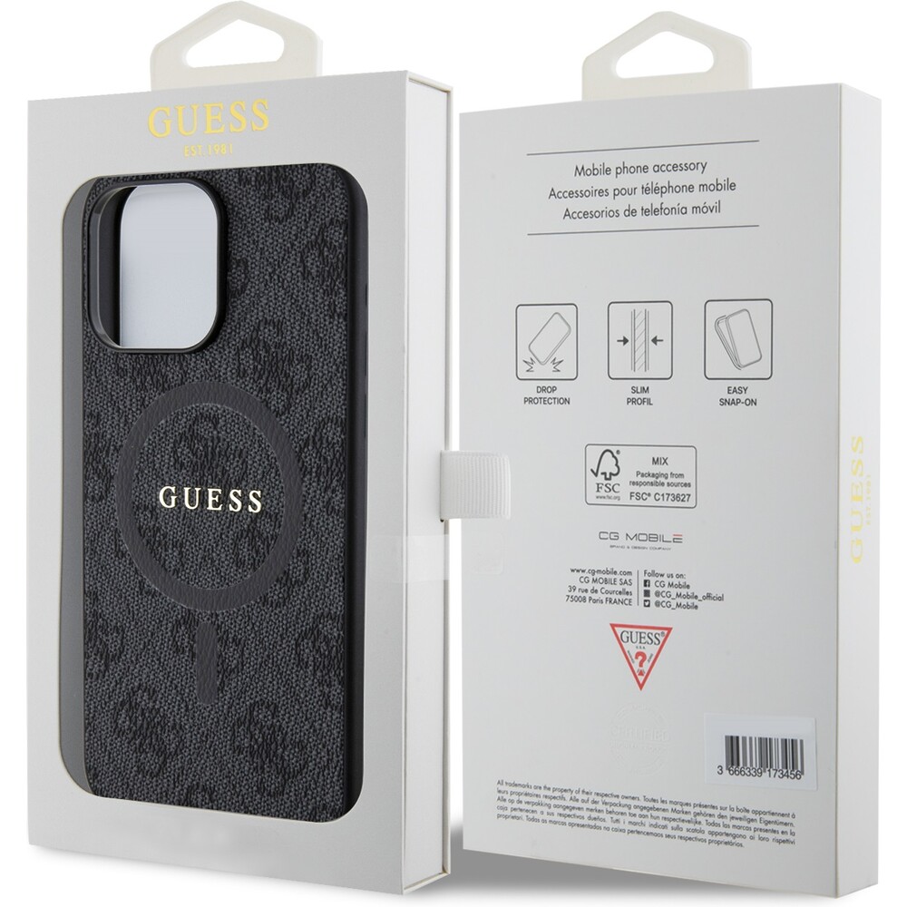 Guess-PU-Leather-4G-Colored-Ring-MagSafe-kryt-iPhone-15-Pro-Max-cerny