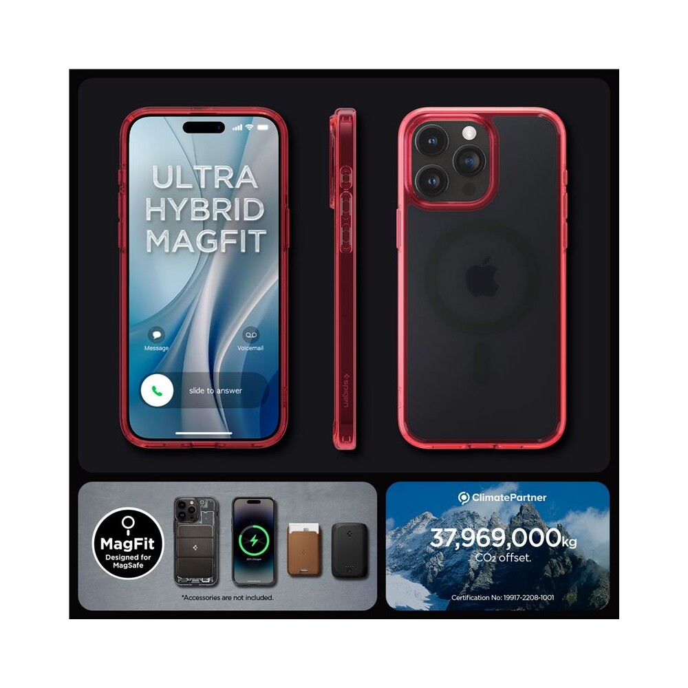 Spigen-Ultra-Hybrid-MagFit-kryt-iPhone-15-Pro-cerveny