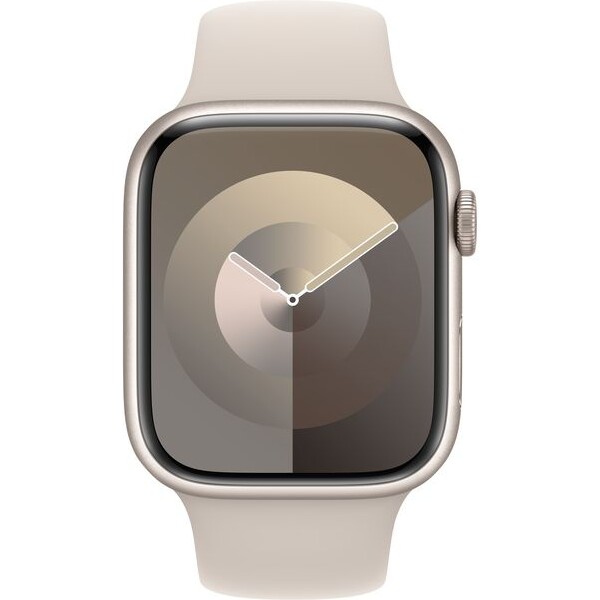 Apple-Watch-Series-9-45mm-Hvezdne-bily-hlinik-s-hvezdne-bilym-sportovnim-reminkem-M-L
