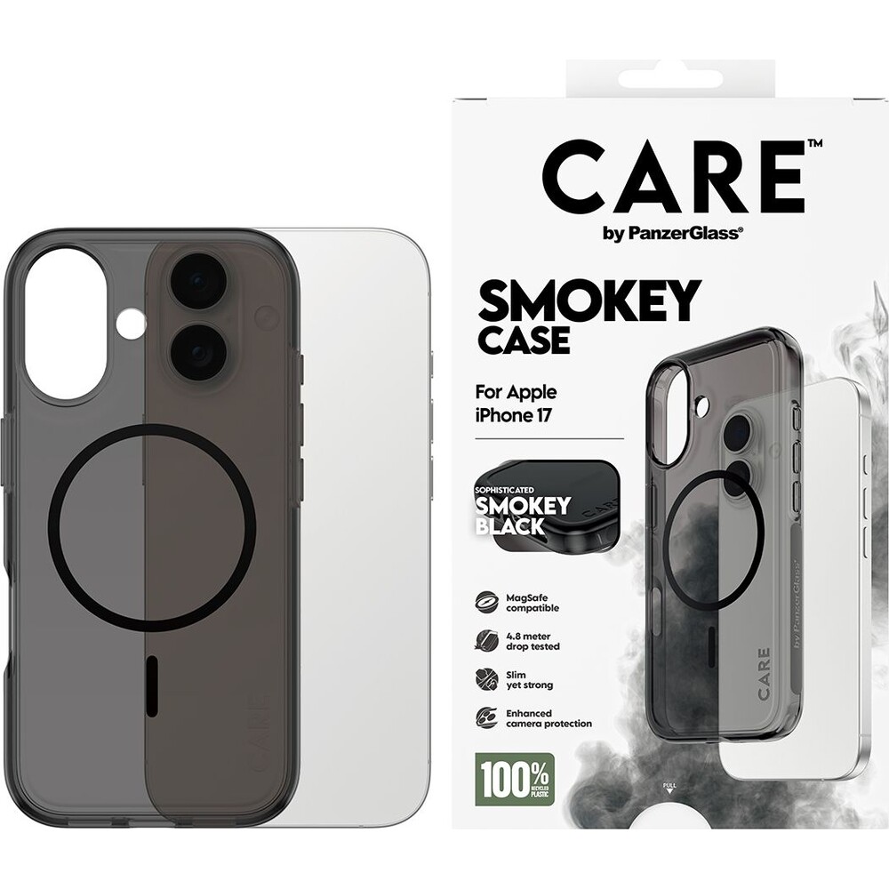 PanzerGlass-CARE-Smokey-kryt-s-MagSafe-Apple-iPhone-17-kourovy-cerny