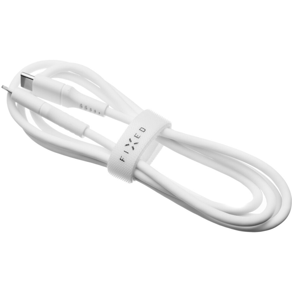 FIXED-Liquid-silicone-USB-C-USB-C-napajeci-kabel-60W-2m-bily