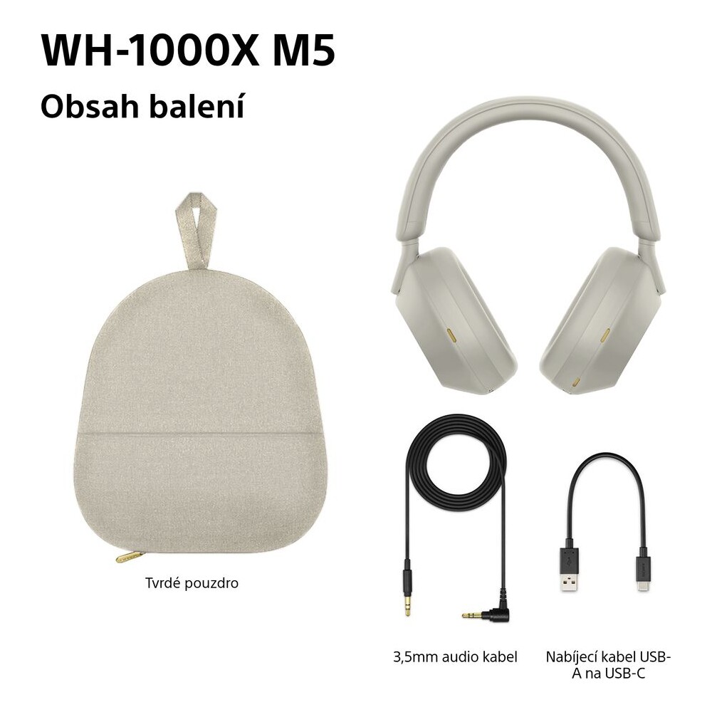 Sony-WH-1000XM5-bezdratova-sluchatka-stribrna