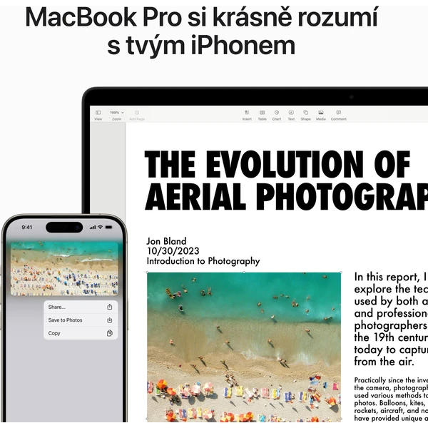 CTO Apple MacBook Pro 14" / CZ KLV / 2TB SSD / M3 Max 16xCPU / 40xGPU / 64GB / 96W / Vesmírně černá - Notebooky - Obrázek NUH9000G01