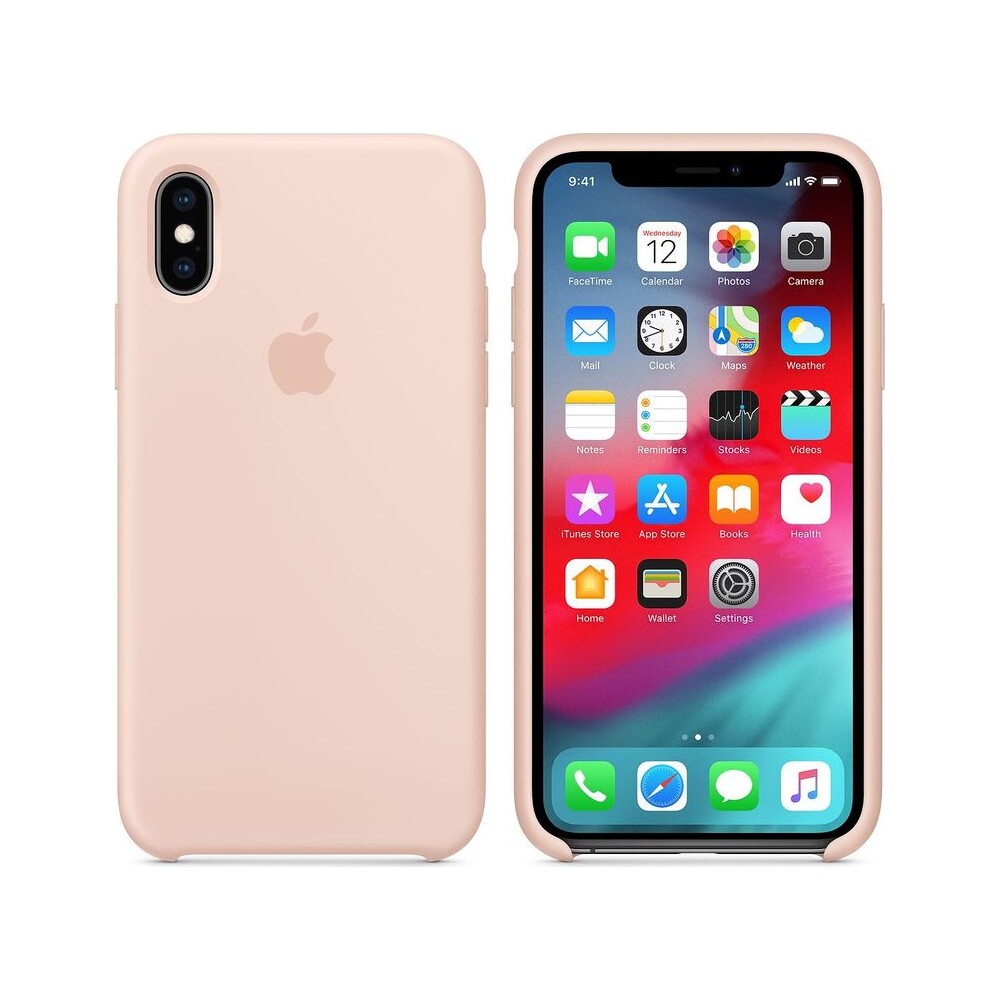 Apple-silikonovy-kryt-iPhone-XS-piskove-ruzova