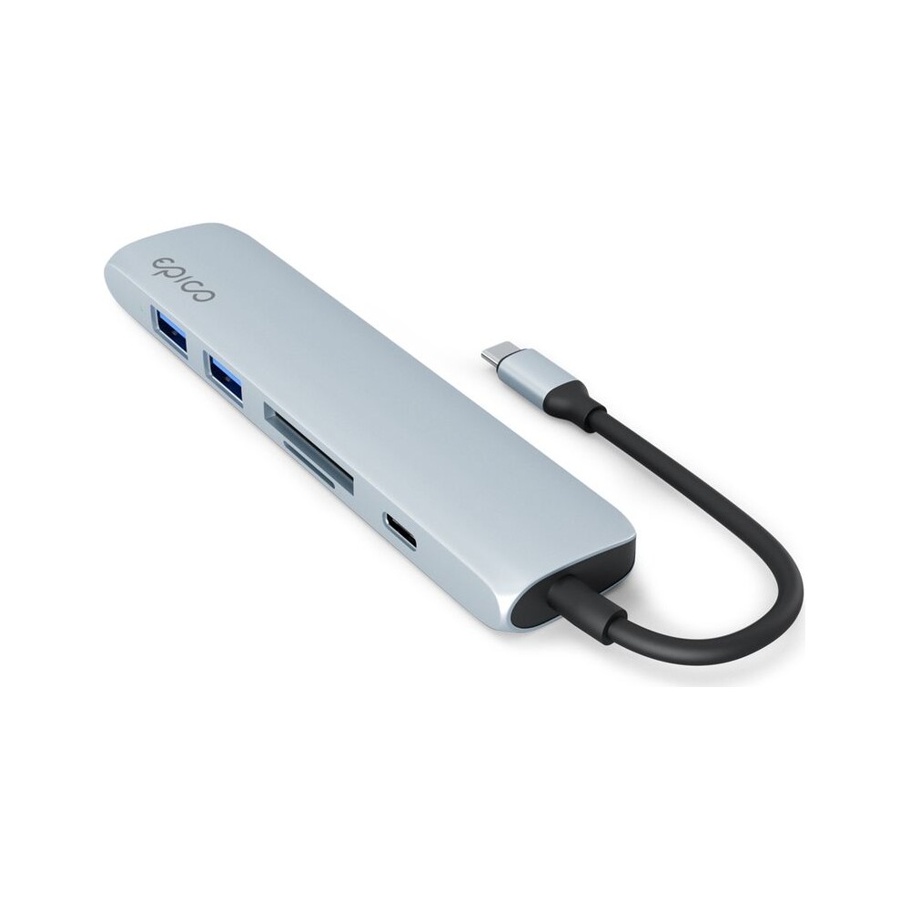 Epico-6v1-hlinikovy-hub-8K-s-USB-C-blankytne-modra