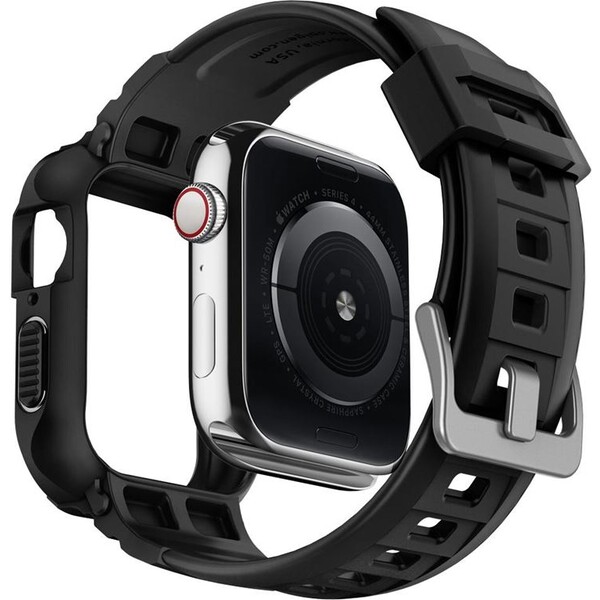 Spigen-Rugged-Armor-Pro-reminek-s-pouzdrem-Apple-Watch-45-44mm-cerny