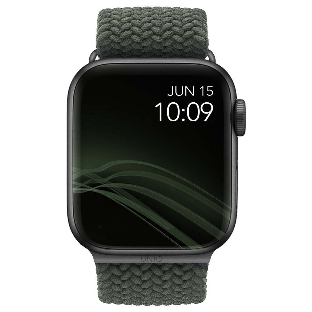 UNIQ-Aspen-Braided-reminek-Apple-Watch-46-45-44-42mm-zeleny
