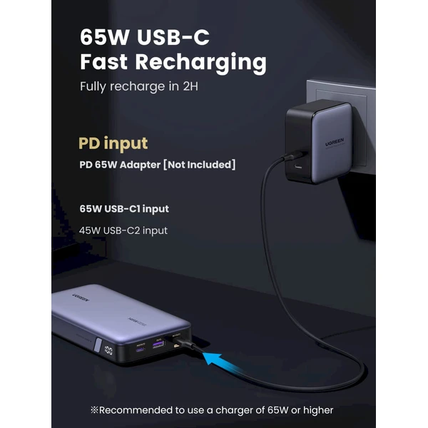 UGREEN Nexode Powerbanka 25000mAh (PD) 145W šedá - Powerbanky - Obrázek O2O7000O01