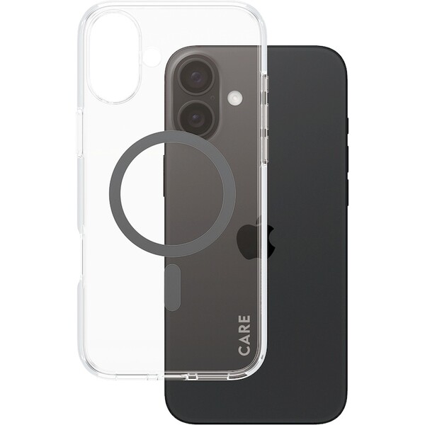 PanzerGlass-CARE-kryt-Apple-iPhone-16-Plus-MagSafe-Urban-Combat-ciry-cerny