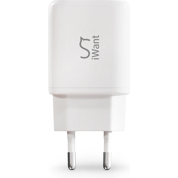 iWant dvojitá USB-C nabíječka 45W bílá - Nabíječky - Obrázek O57G100501