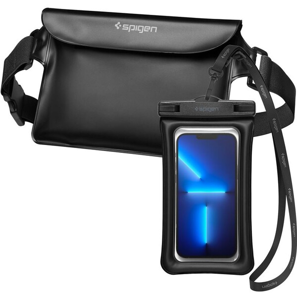 Spigen-Aqua-Shield-Floating-vodeodolne-pouzdro-WaterProof-Waist-Bag-A621-Set-cerny