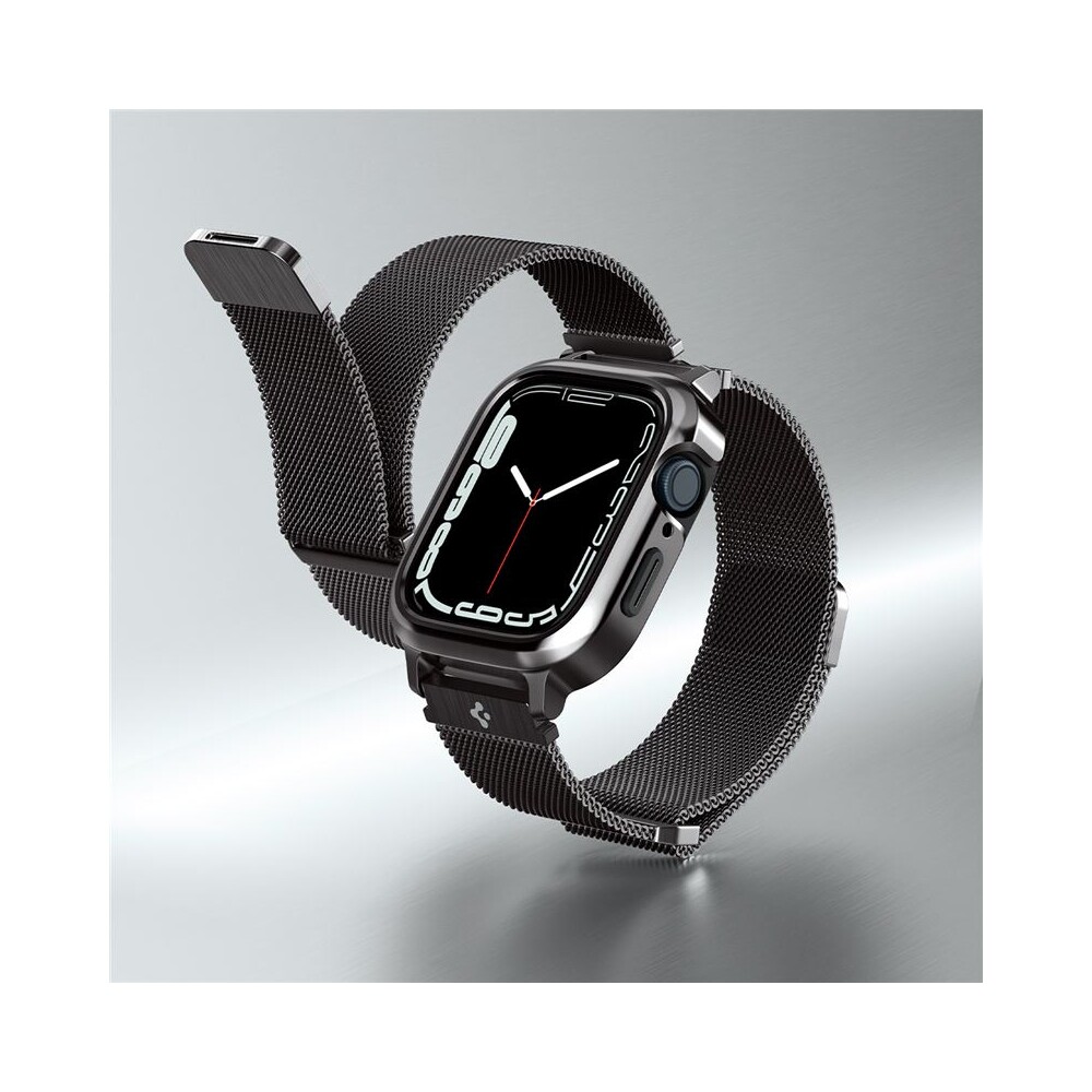 Spigen-Metal-Fit-Pro-reminek-s-pouzdrem-Apple-Watch-9-8-7-45mm-grafitovy