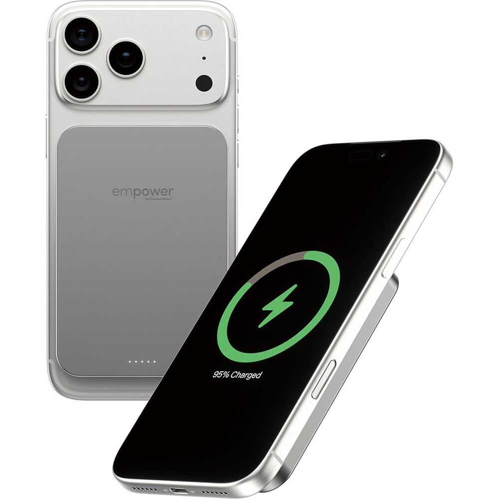 PanzerGlass-empower-bezdratova-Qi2-powerbanka-5000-mAh-MagSafe-seda