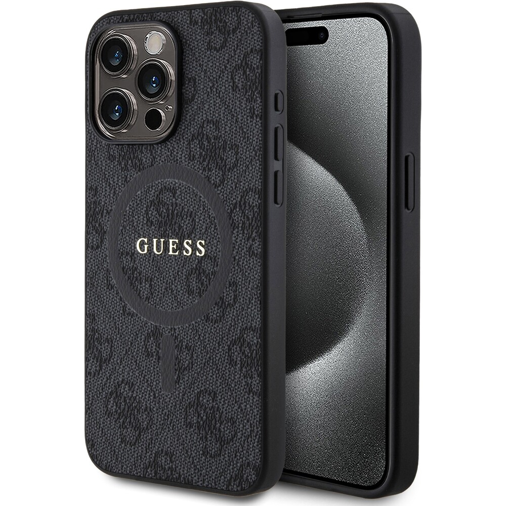 Guess-PU-Leather-4G-Colored-Ring-MagSafe-kryt-iPhone-15-Pro-Max-cerny